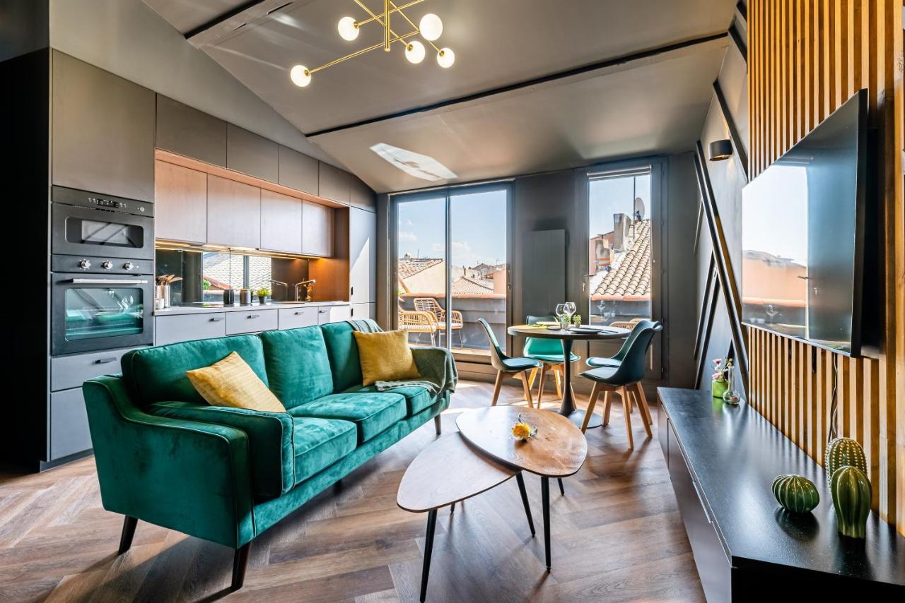 Loft En Ville - Duplex Terrasse Coeur Historique Avec Vue Degagee & Parking Souterrain Offert 拉西约塔 外观 照片